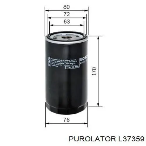Масляний фільтр двигуна Purolator L37359 ціна, від 8.92 USD