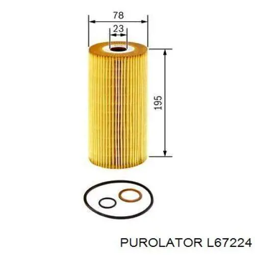 L67224 Purolator Фільтр масла