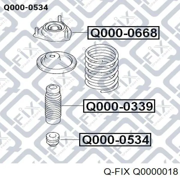 Буфер-відбійник амортизатора переднього Q-fix Q0000018 ціна, від 3.42 USD