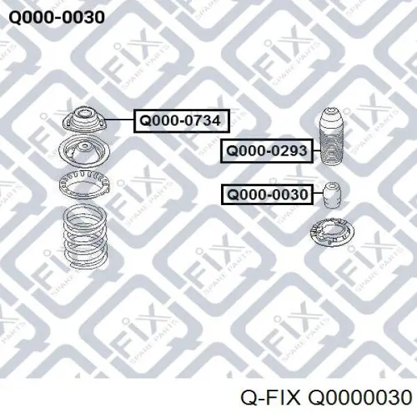 Буфер-відбійник амортизатора заднього Q0000030 Q-fix