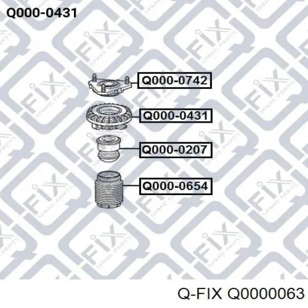 Q0000063 Q-fix Підшипник опори амортизатора