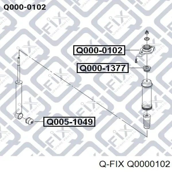 Опора амортизатора заднього Q0000102 Q-fix