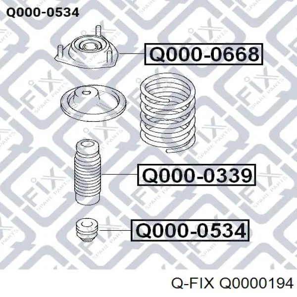 Буфер-відбійник амортизатора переднього Q0000194 Q-fix