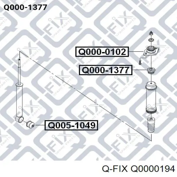 Купити Q0000194 Q-fix Буфер-відбійник амортизатора переднього