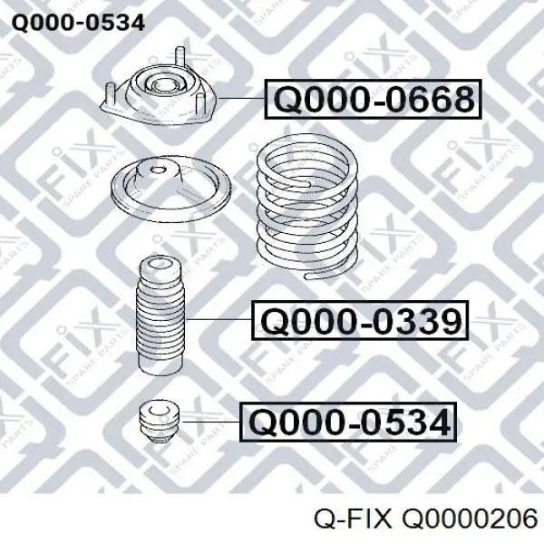 Q0000206 Q-fix Буфер-відбійник амортизатора переднього