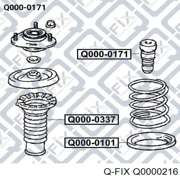 Буфер-відбійник амортизатора переднього Q0000216 Q-fix