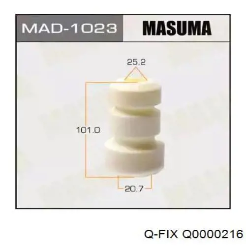 Купити MAD1023 Masuma Буфер-відбійник амортизатора переднього