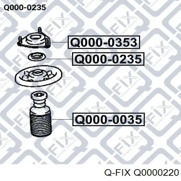 Q0000220 Q-fix Підшипник опори амортизатора