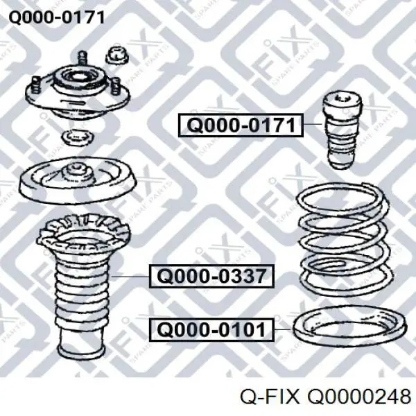 Пильник амортизатора переднього Q-fix Q0000248 ціна, від 8.39 USD