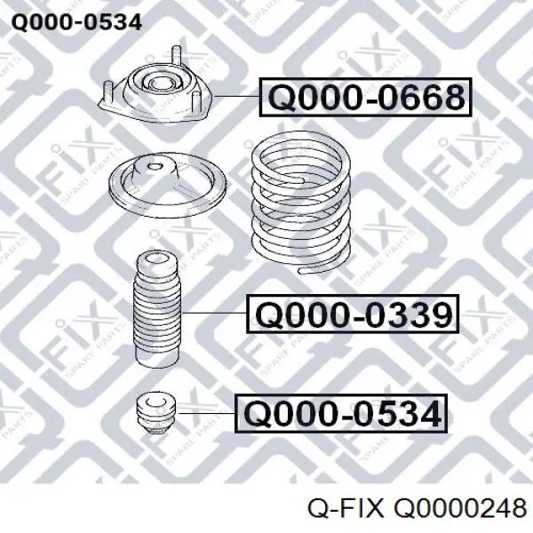 Пильник амортизатора переднього Q0000248 Q-fix