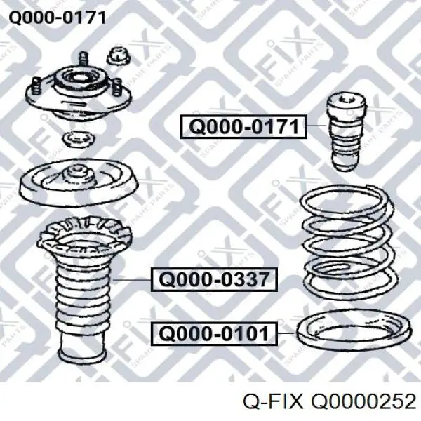 Буфер-відбійник амортизатора заднього Q0000252 Q-fix