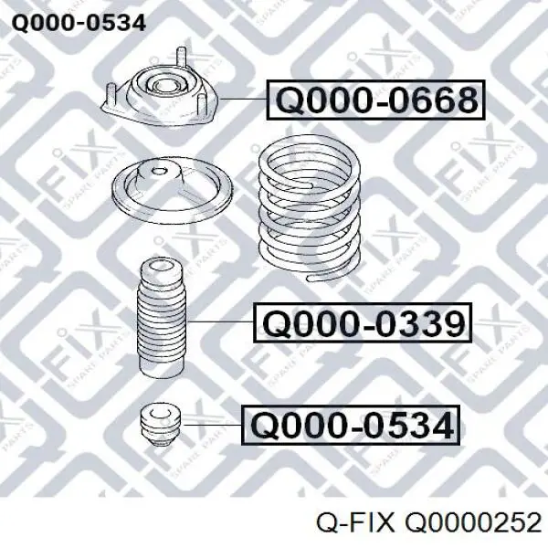 Відбійник заднього амортизатора Q0000252 Q-fix