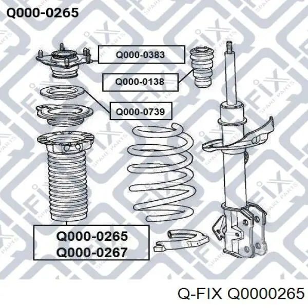 Пильник амортизатора переднього Q-fix Q0000265 ціна, від 13.68 USD