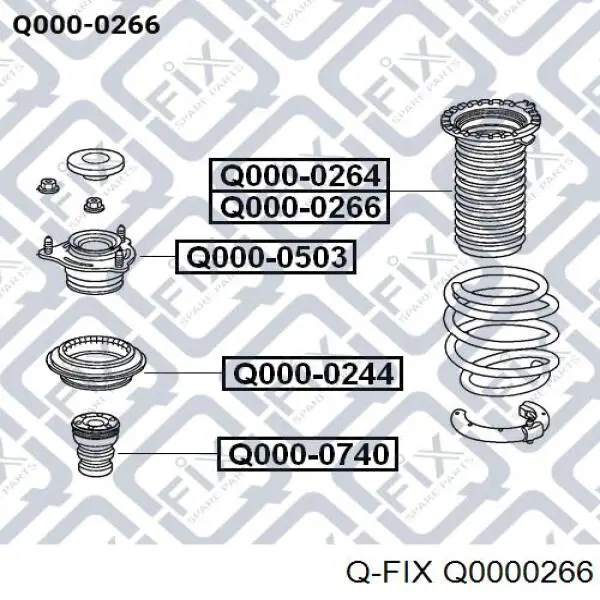 Купити Q0000266 Q-fix Пильник амортизатора переднього