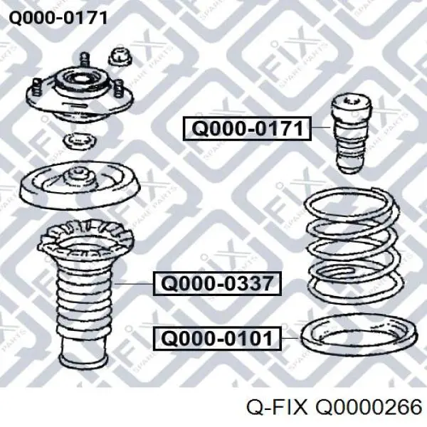 Пильник амортизатора переднього Q0000266 Q-fix