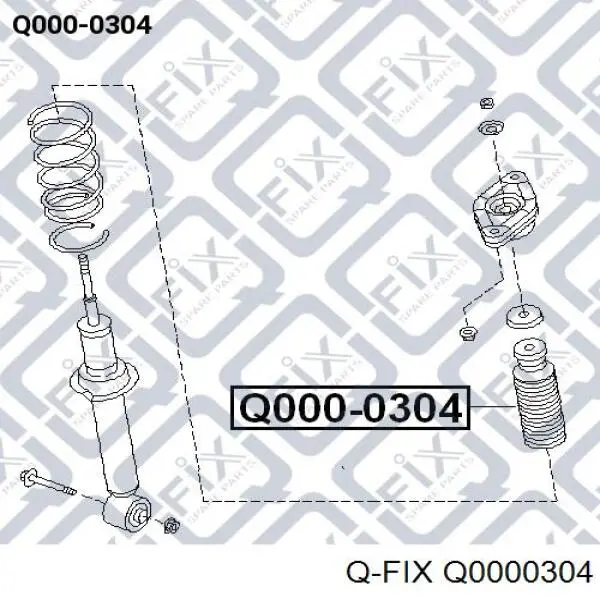 Пильник амортизатора заднього Q0000304 Q-fix