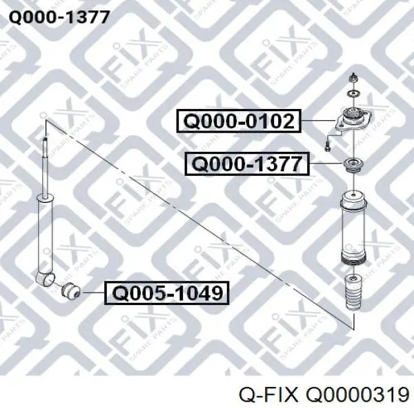 Пильник амортизатора переднього Q-fix Q0000319 ціна, від 6.54 USD