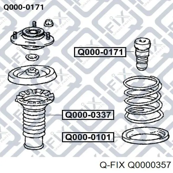 Буфер-відбійник амортизатора переднього Q-fix Q0000357 ціна, від 3.20 USD