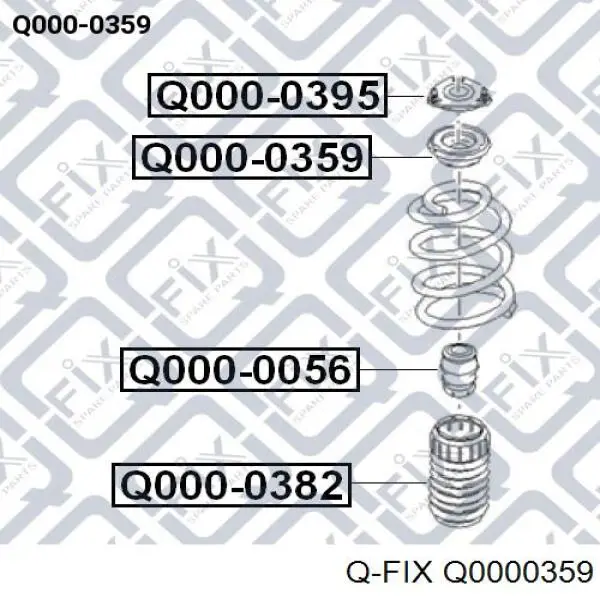 Підшипник опорний амортизатора, переднього Q0000359 Q-fix