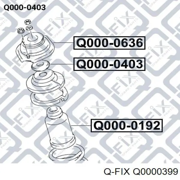 Q0000399 Q-fix Підшипник опори амортизатора