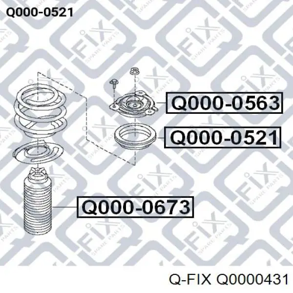 Q0000431 Q-fix Підшипник опори амортизатора