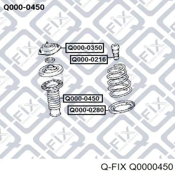 Пильник амортизатора переднього Q0000450 Q-fix