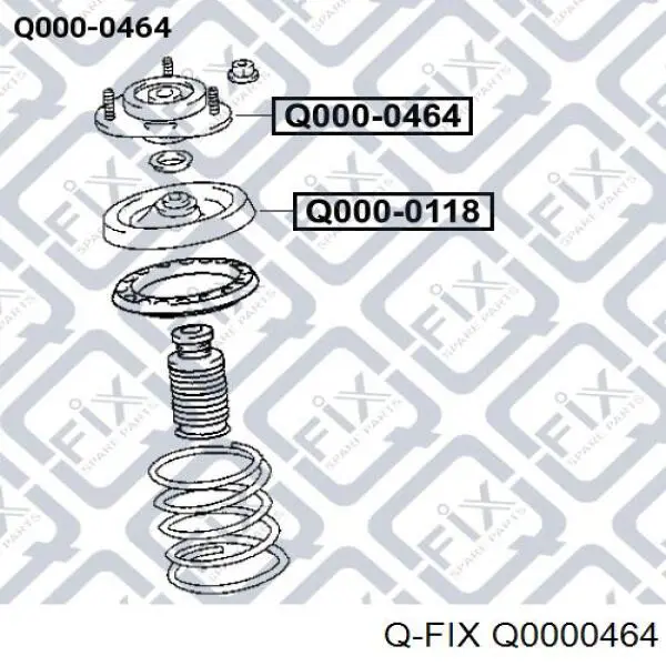 Q0000464 Q-fix Кріплення переднього амортизатора
