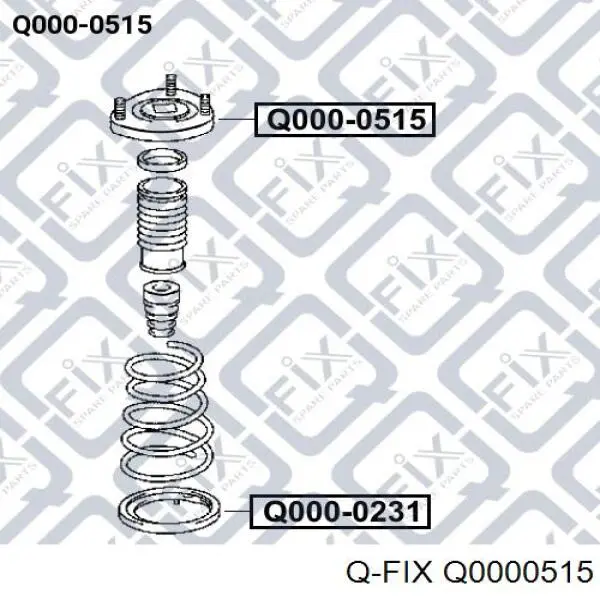 Опора амортизатора заднього Q0000515 Q-fix