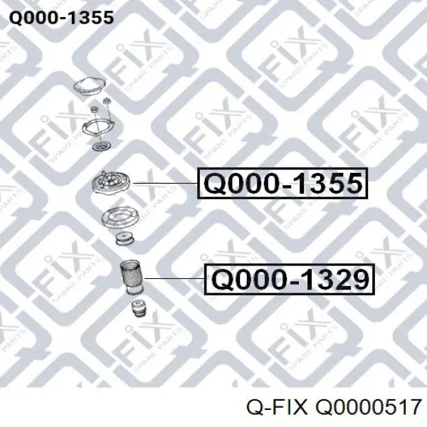 Q0000517 Q-fix Кріплення переднього амортизатора