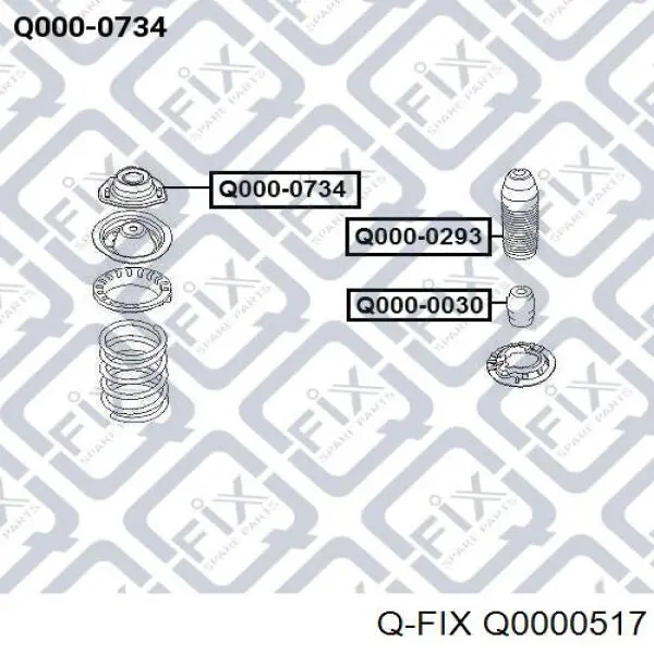 Купити Q0000517 Q-fix Опора амортизатора переднього