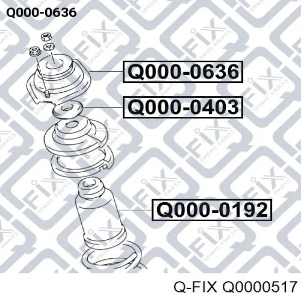 Подушка амортизатора переднього Q-fix Q0000517