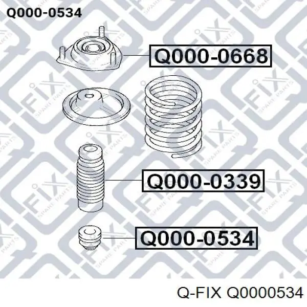 Q0000534 Q-fix Буфер-відбійник амортизатора переднього