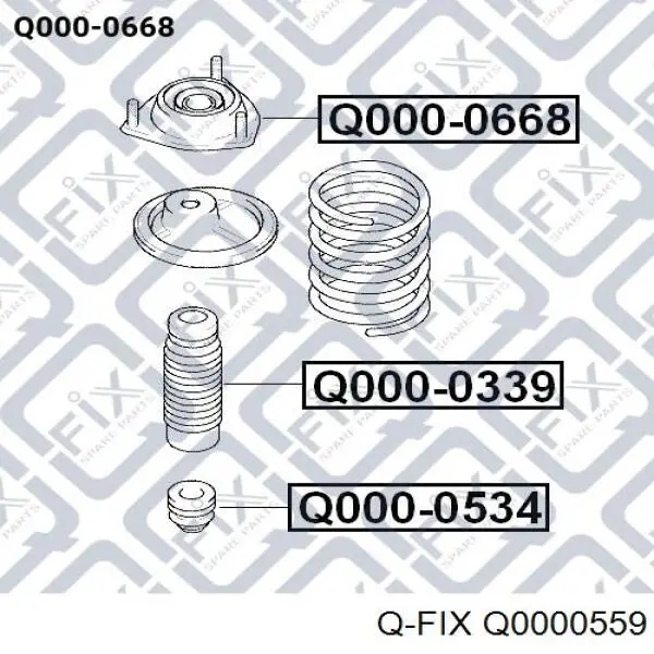 Q0000559 Q-fix Пильник стійки передньої