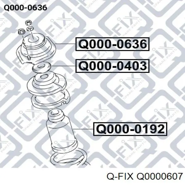 Q0000607 Q-fix Кріплення переднього амортизатора