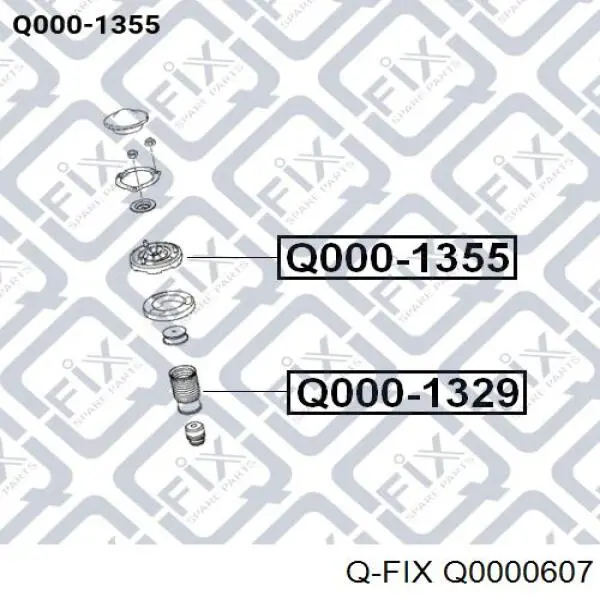 Опора стійки амортизатора переднього Q-fix Q0000607 ціна, від 11.95 USD