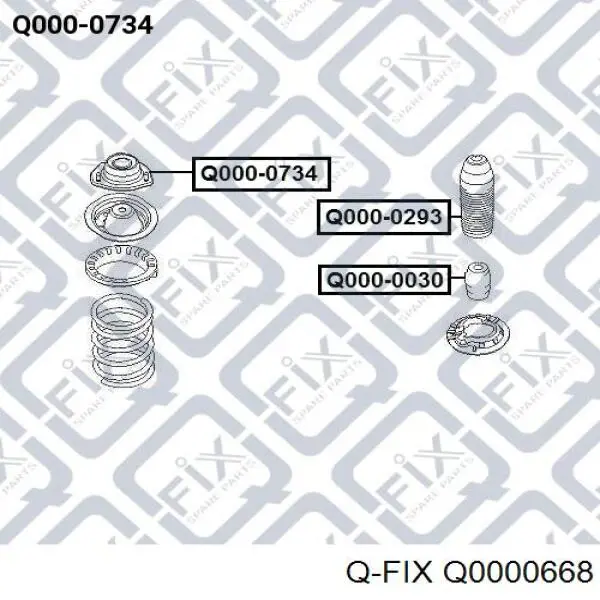 Купити Q0000668 Q-fix Опора амортизатора переднього
