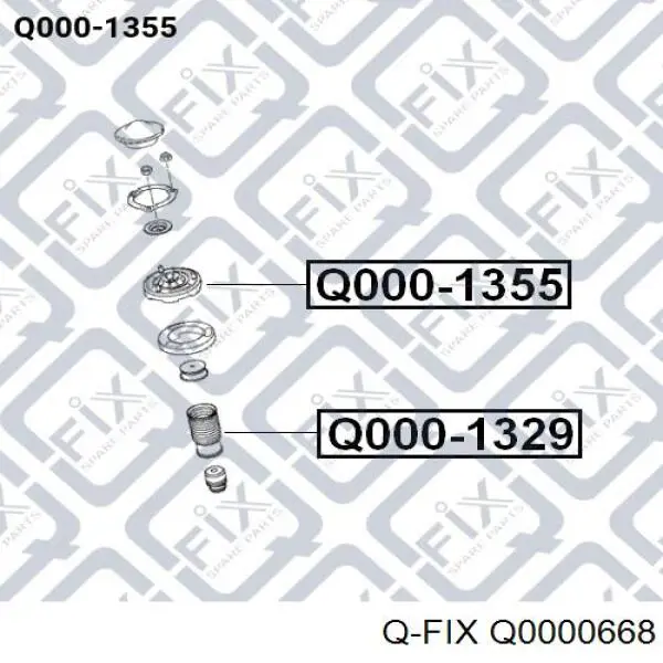 Опора амортизатора переднього Q0000668 Q-fix
