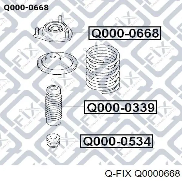 Опора стійки амортизатора переднього Q-fix Q0000668 ціна, від 20.13 USD