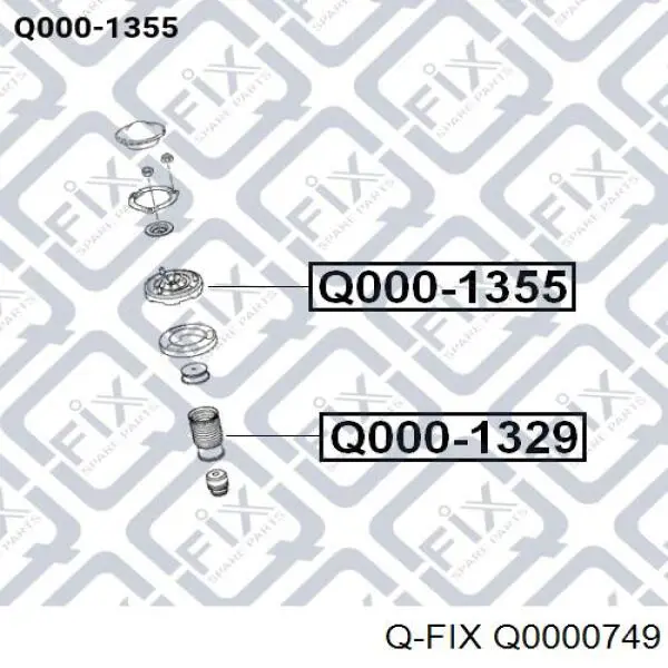 Q0000749 Q-fix Кріплення переднього амортизатора