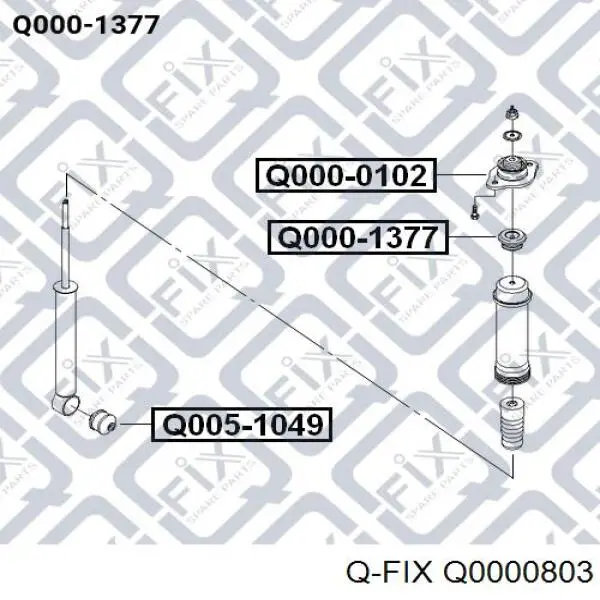 Q0000803 Q-fix Буфер-відбійник амортизатора переднього