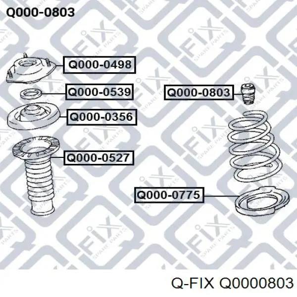 Буфер-відбійник амортизатора переднього Q0000803 Q-fix