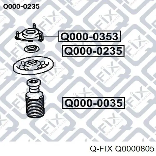 Q0000805 Q-fix Підшипник опори амортизатора