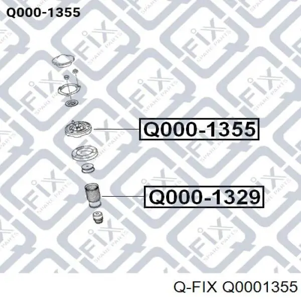 Опора амортизатора переднього Q0001355 Q-fix