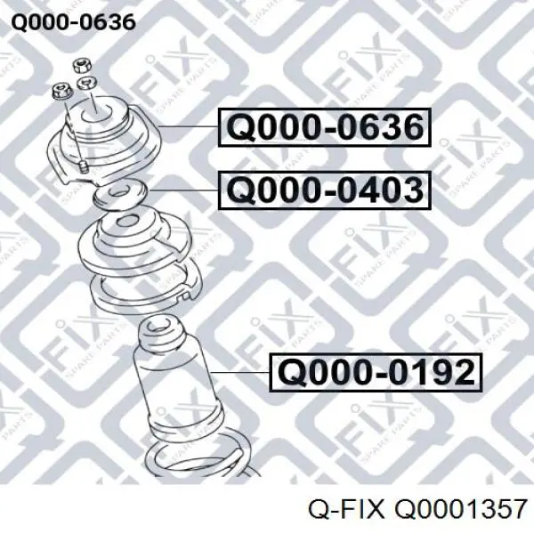 Q0001357 Q-fix Кріплення переднього амортизатора