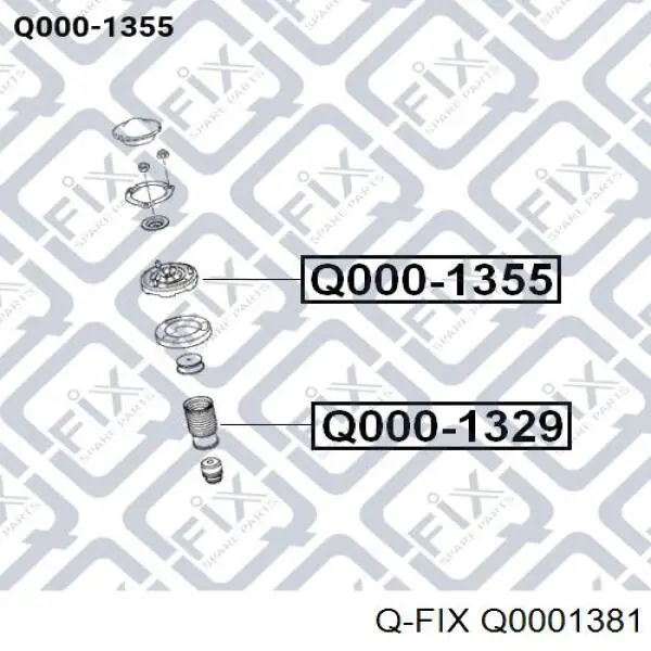 Опора амортизатора переднього лівого Q-fix Q0001381 ціна, від 15.85 USD