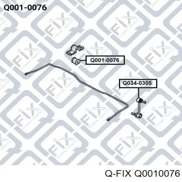Втулка стабілізатора заднього Q0010076 Q-fix