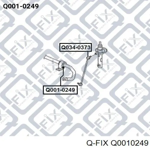 Подушка стабілізатора Q-fix Q0010249 ціна, від 7.13 USD