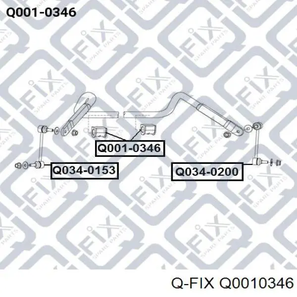 Подушка стабілізатора Q-fix Q0010346 ціна, від 1.97 USD
