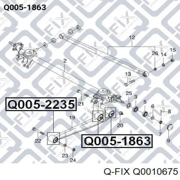 Подушка стабілізатора Q-fix Q0010675 ціна, від 2.59 USD