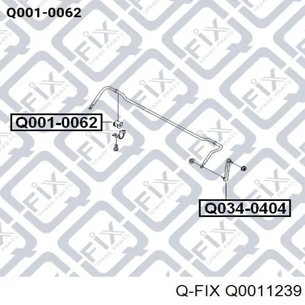 Q0011239 Q-fix Втулка стабілізатора переднього